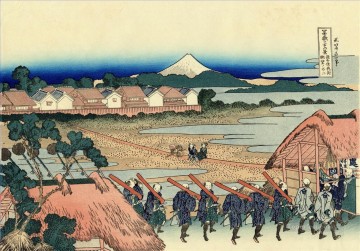 Katsushika Hokusai Painting - the fuji seen from the gay quarter in senju Katsushika Hokusai Ukiyoe